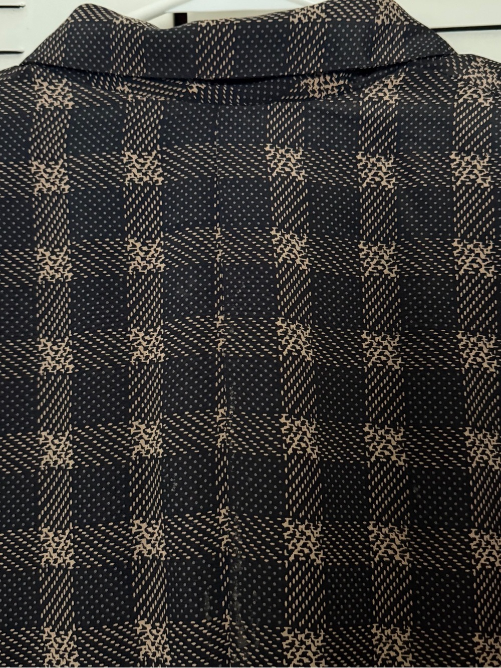 Vintage Hana Sung Plaid Long Sleeve Double-Breasted Women's Dress Size 12 - Picture 5 of 8